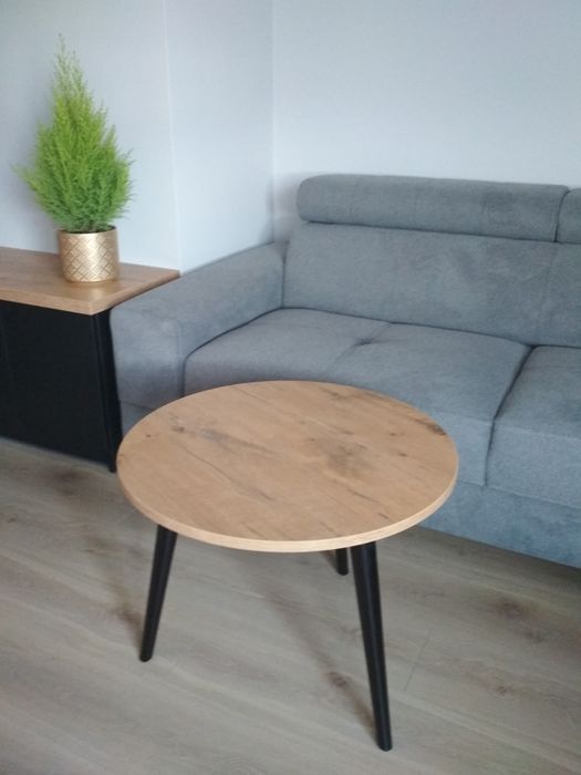 Stolik okrągły ława OSLO Marmur dąb Craft Halifax Wotan Hikora Artisan