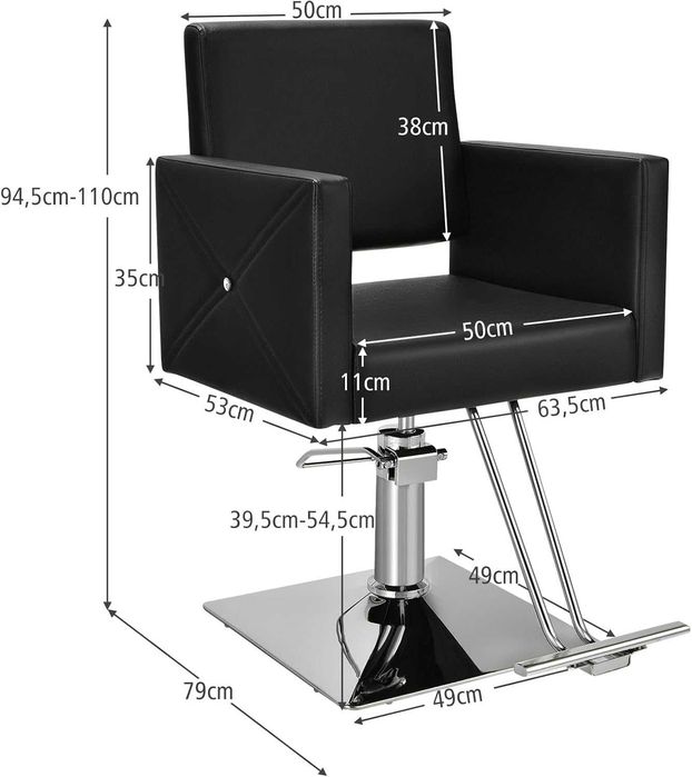 Cadeira Cabeleireiro preta NOVA