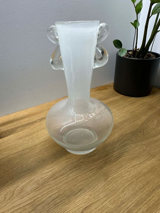 Wazon Tarnowiec Słuczan Orkusz szkło design PRL lata 70