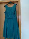 Vestido curto azul petróleo