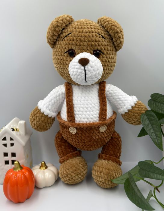 Miś na szydełku maskotka pluszak zabawka prezent handmade