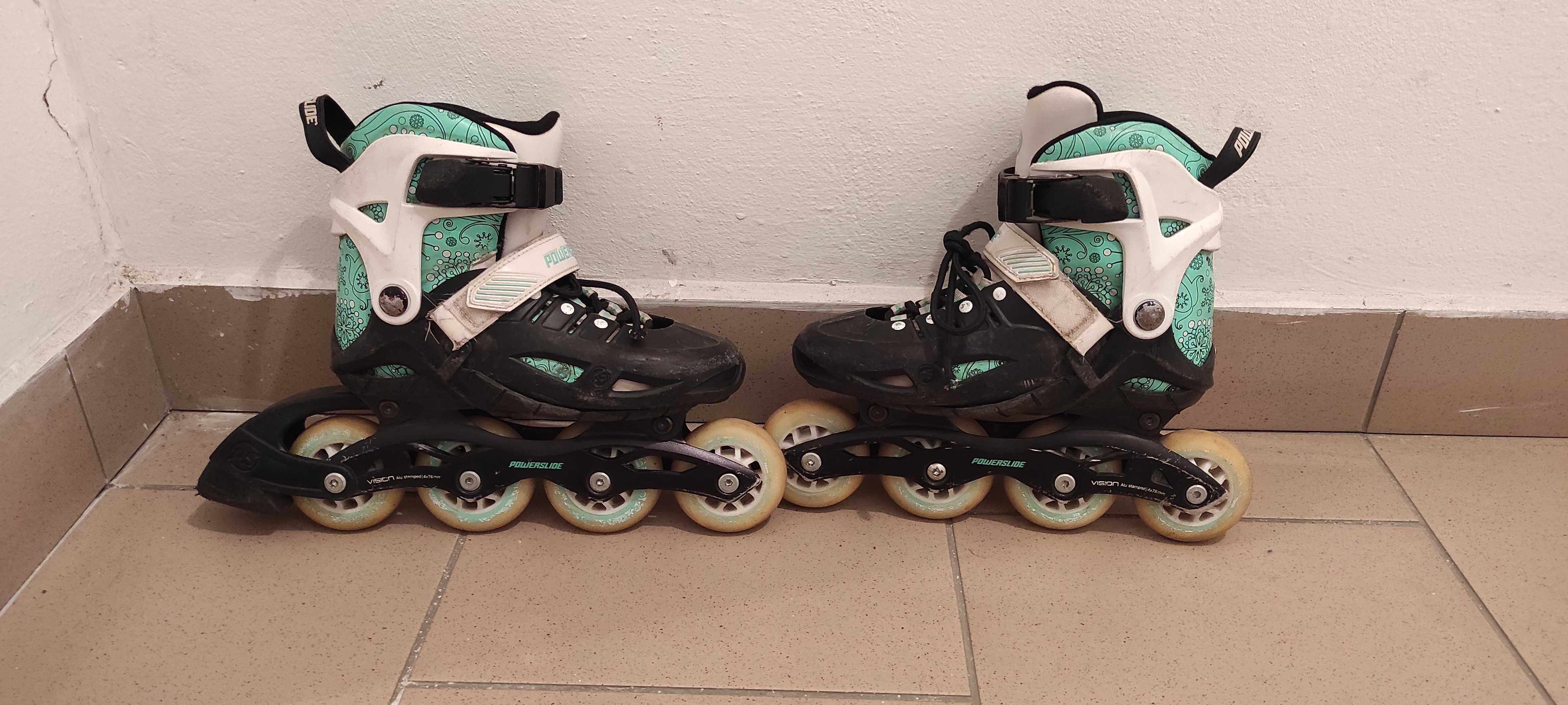 rolki Powerslide rozmiar regulowany 33-36, stan dobry