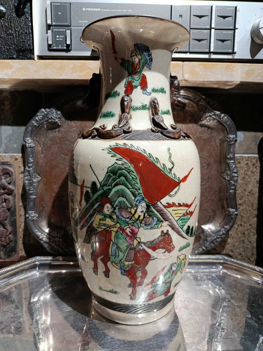 Jarro Vaso Porcelana Chinesa Séc XIX 36 cm