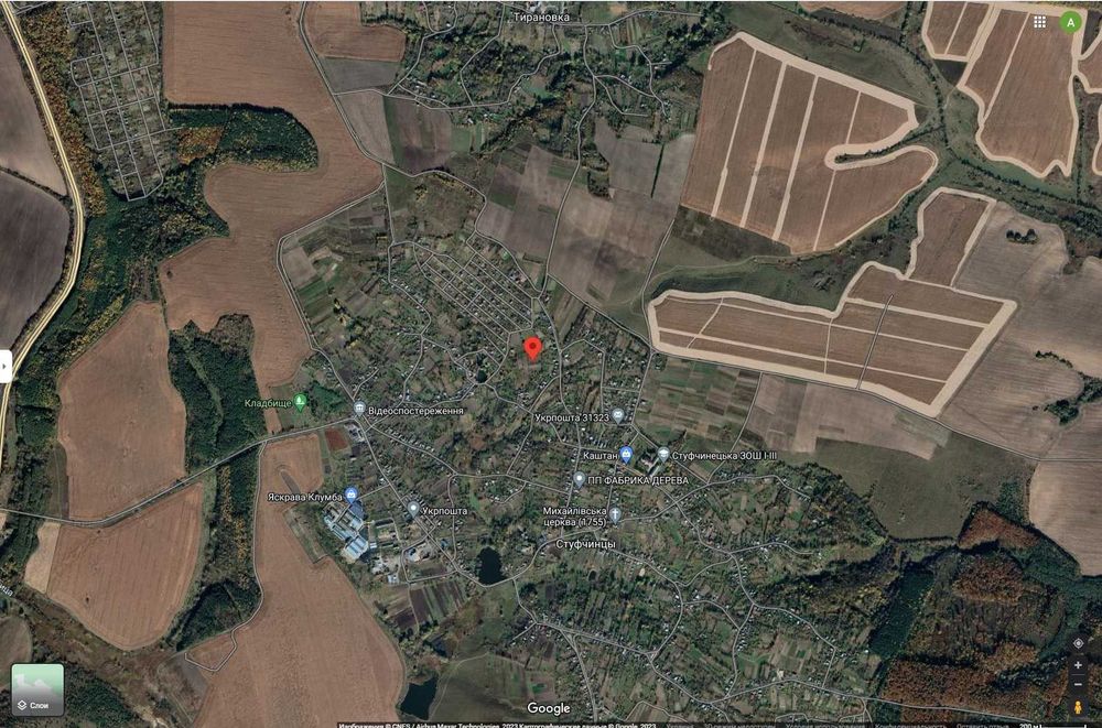 Продаж земельної ділянки 25 сот. Хмельницька обл., с.Стуфчинці  10500$