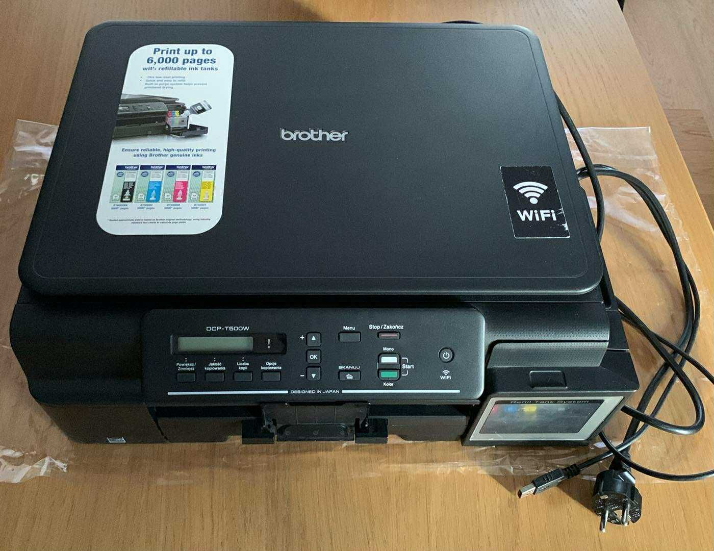 Drukarka atramentowa BROTHER DCP-T500W uszkodzona, na części