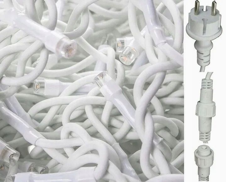 Sople Flash 200 Led Zewnętrzne Białe Zimne Choinkowe Lampki