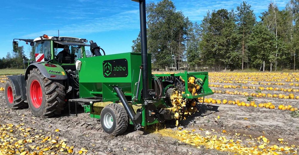 Kombajn do zbioru pestek nasion dyni Abbo