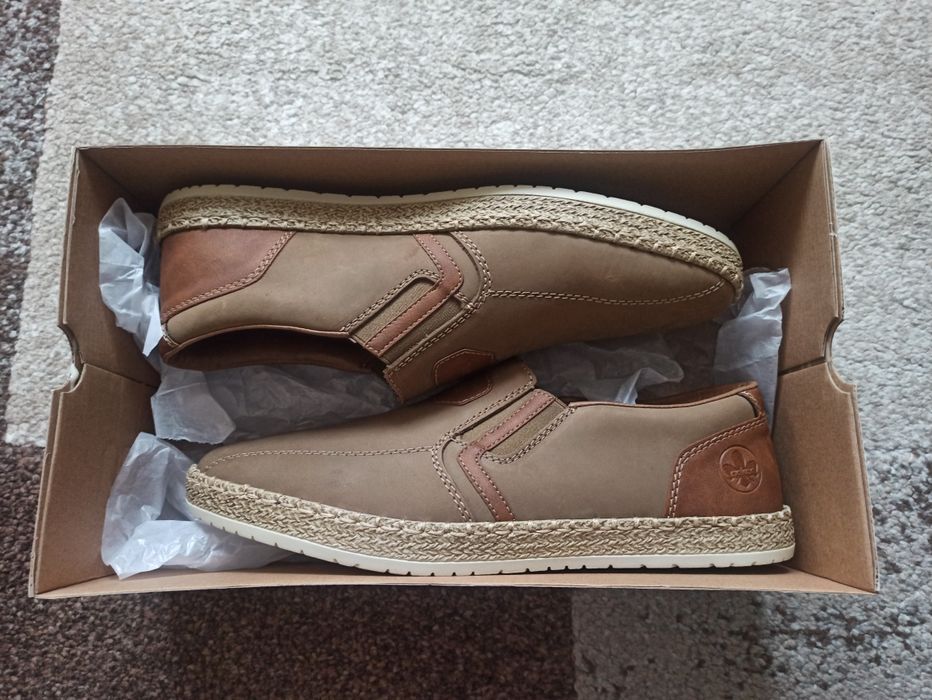 Półbuty mokasyny espadryle męskie Rieker B5273-64 r. 42