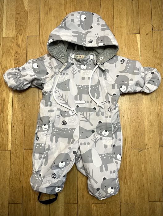 Комбинезон детский LENNE демисезонный с капюшоном подкладка велюр