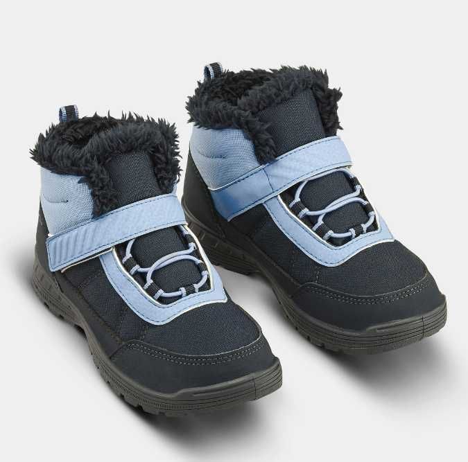 Buty zimowe dla dzieci Quechua SH100, na rzep, wodoodporne, rozm. 32