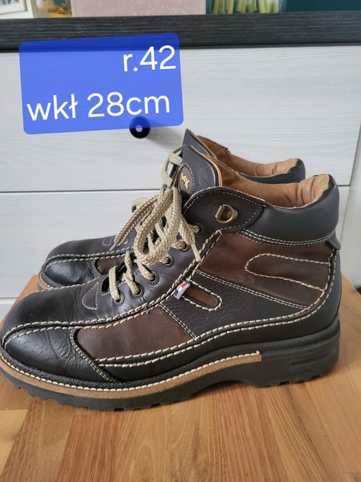 Skórzane ocieplane buty męskie Klondike r.42 skóra naturalna