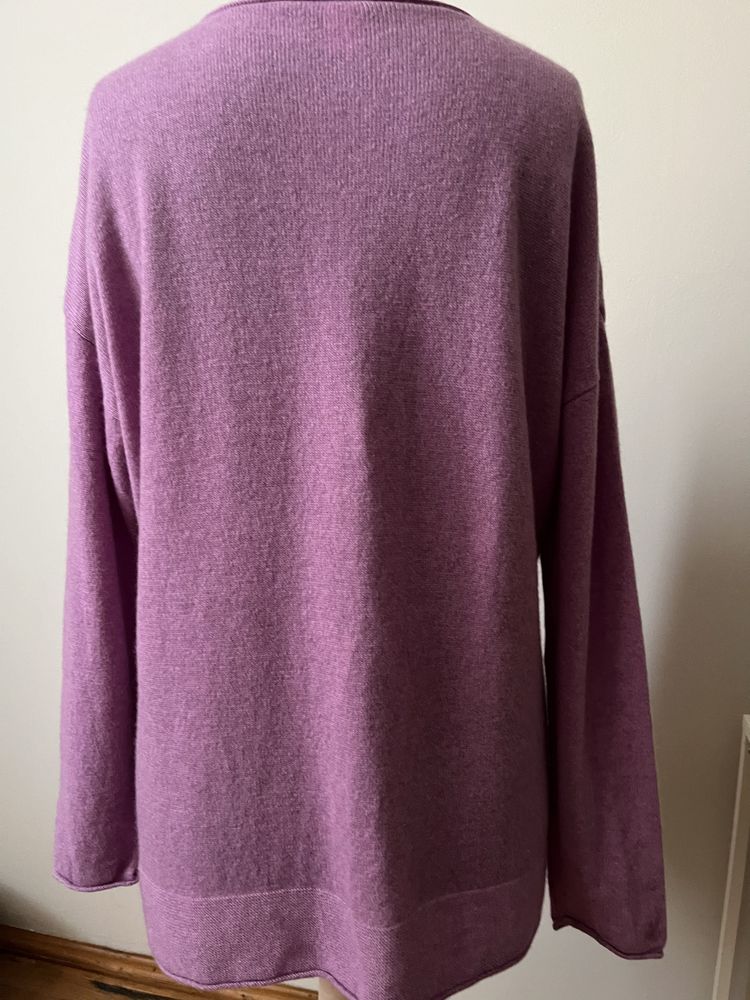 Sweter 100% kaszmir rozmiar 44/46 nowy bez metki  kolorwrzos