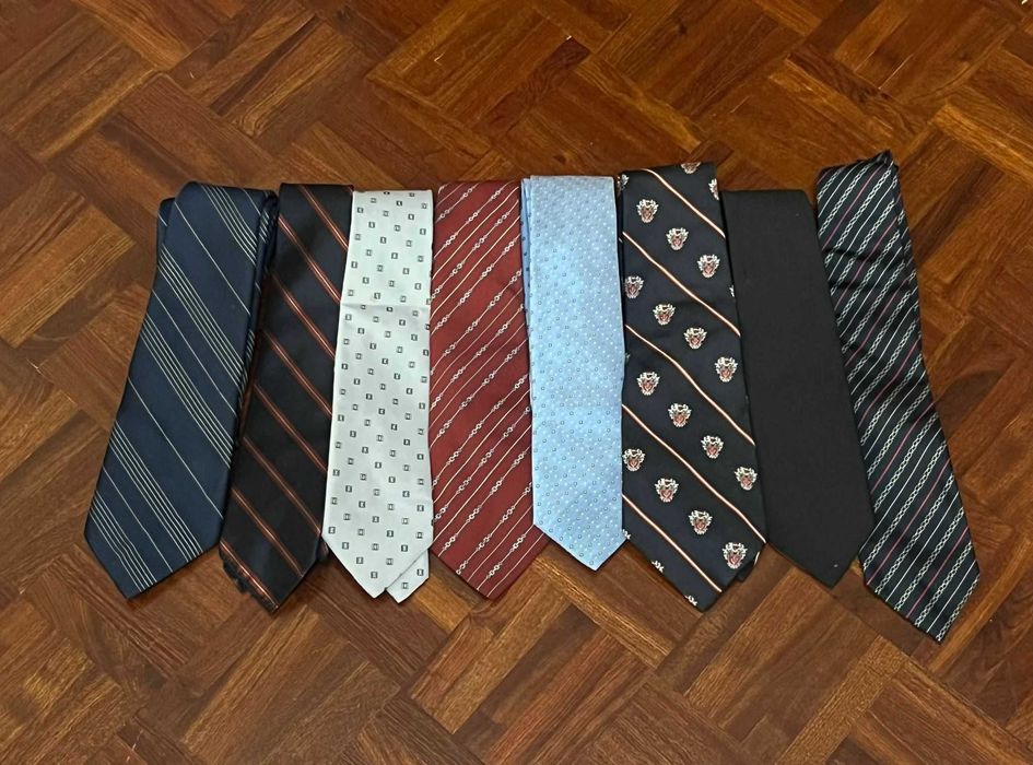 Lote 8 Gravatas Clássicas – Camisarias Tradicionais