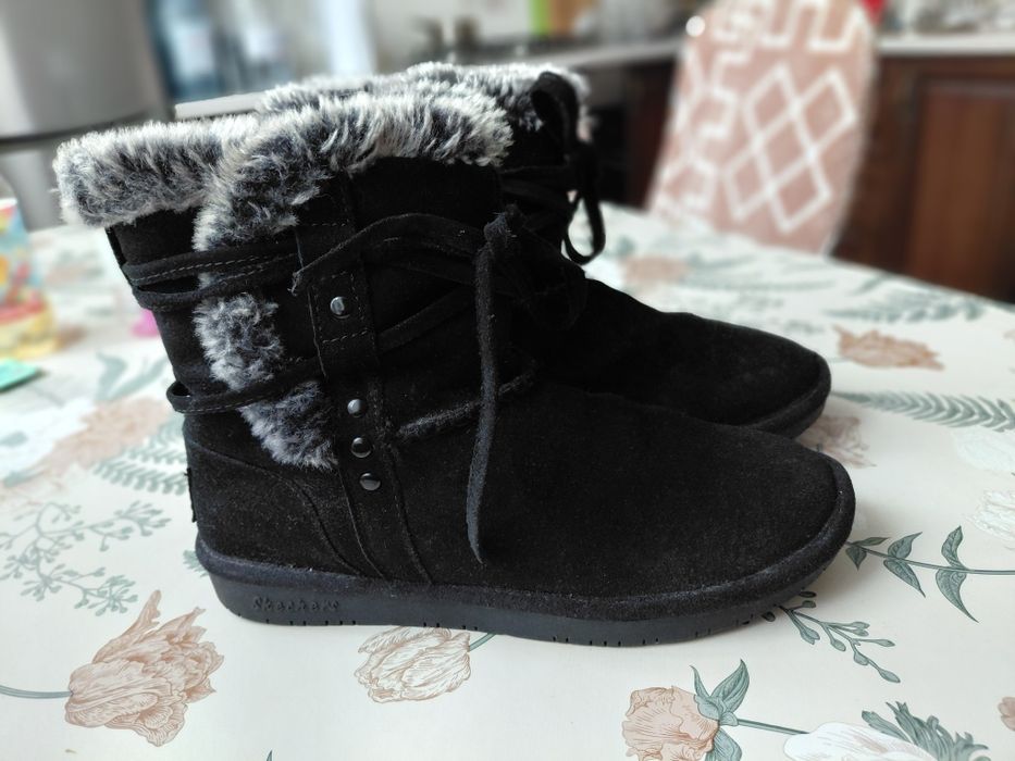 Чоботи зимові замшеві Skechers