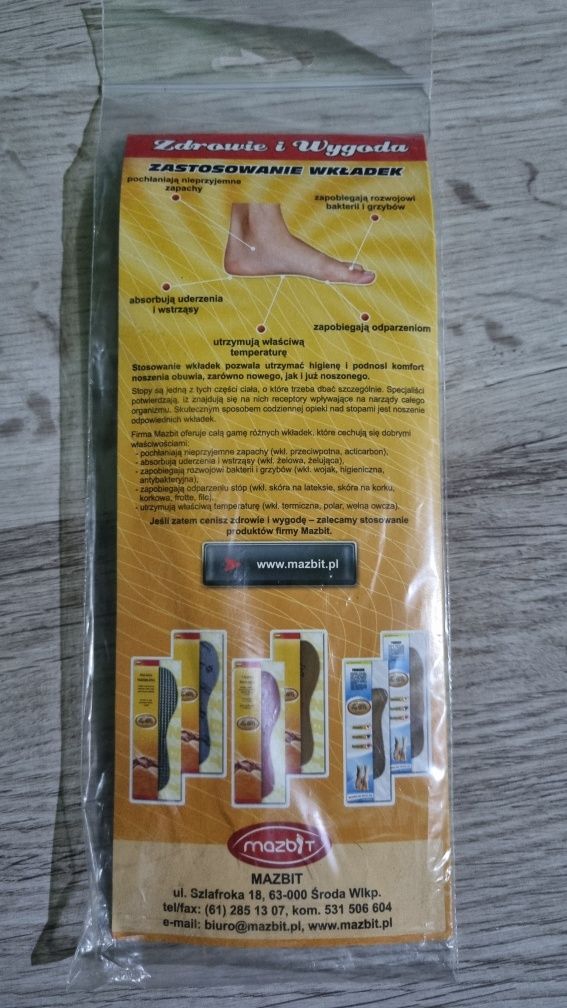 Wkładki skórzane profilowane r. 28