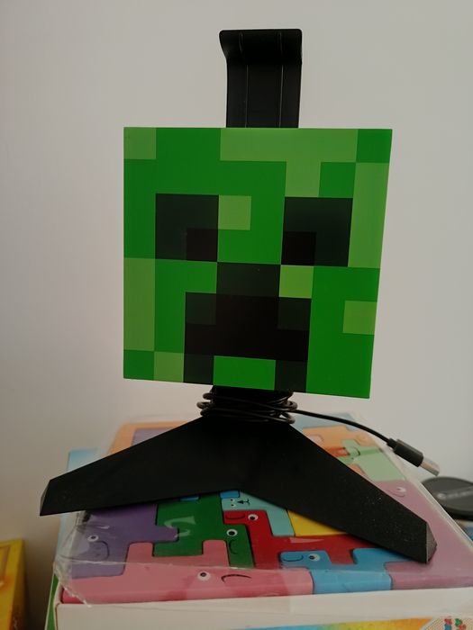 Lampka/stojak na słuchawki Mincraft