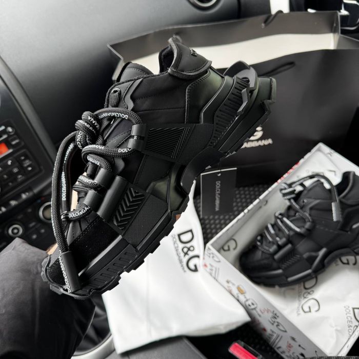 Жіночі кросівки дольче чорні Dolce & Gabanna Space black Premium