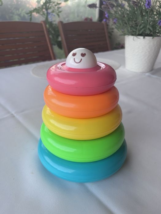 Zabawka tęczowa wieża Fisher price, 5 elementów