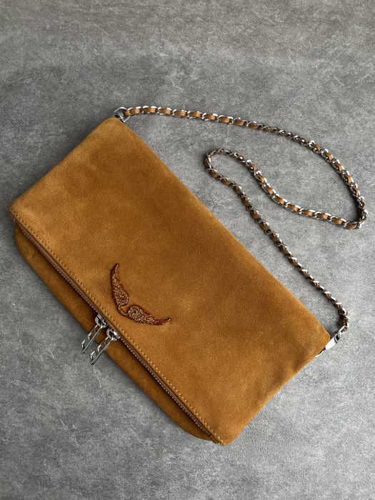 Сумка клатч замшевый Zadig & Voltaire Rock Nano Clutch
