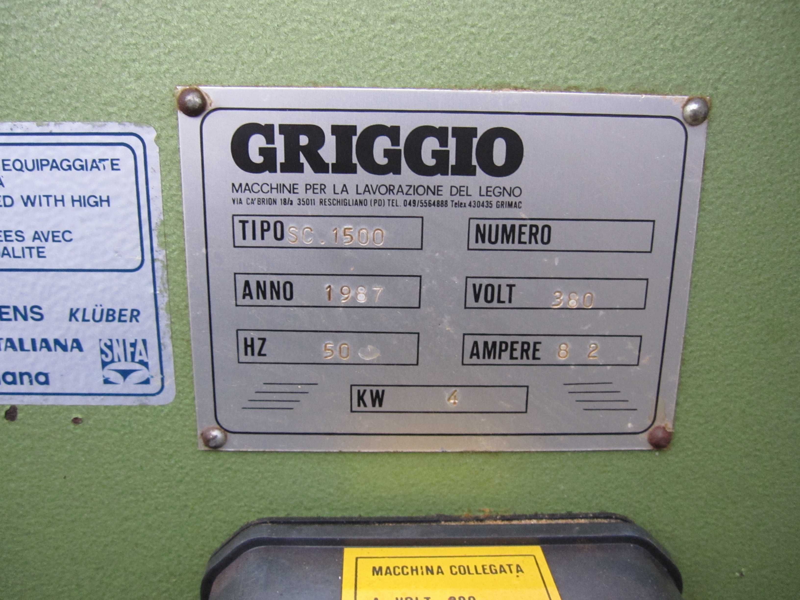 Piła tarczowa piła formatowa GRIGGIO SC 1500