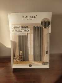 Nowe zasłony Smukee 140x250 aksamitne, jasne szare