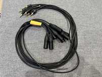 8 szt. Profesjonalny kabel mikrofonowy Jack Stereo XLR męski