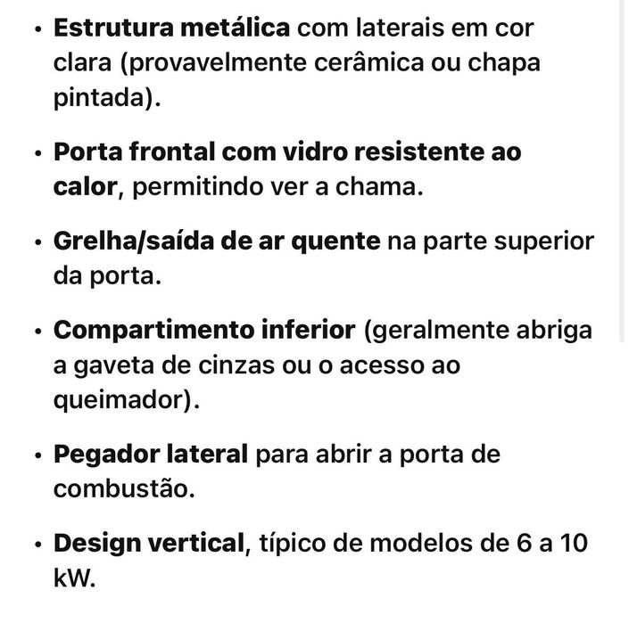 Lareira Pellets - Pouco uso