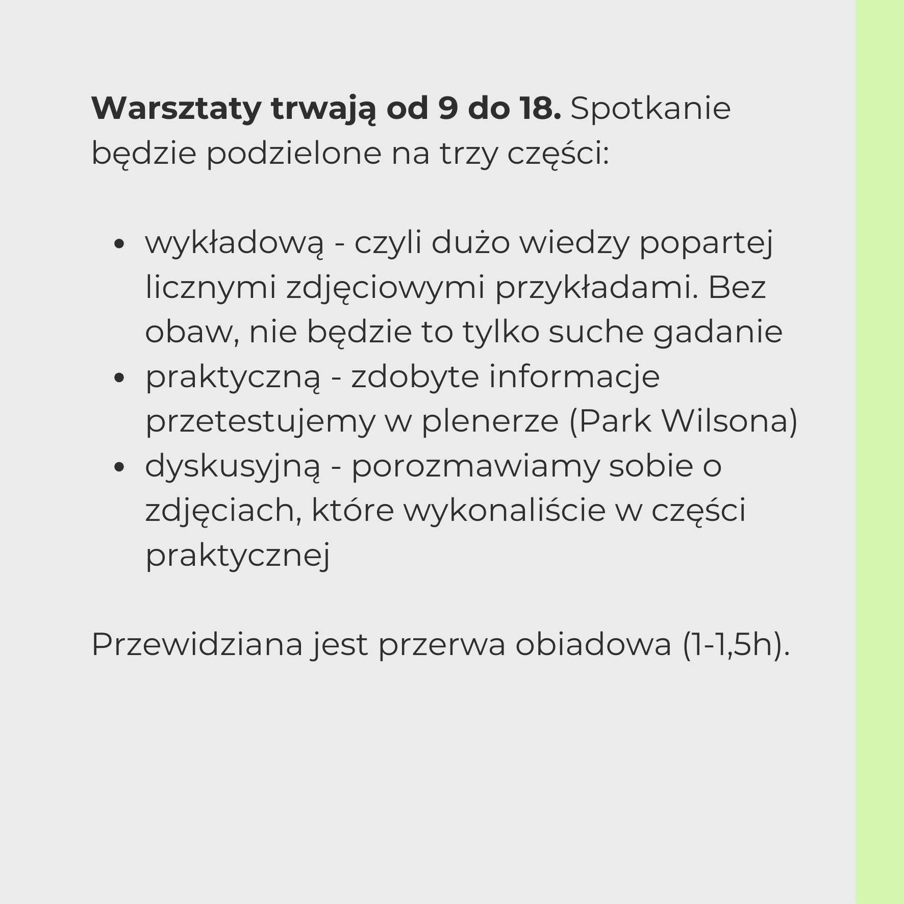 Warsztaty Fotograficzne Kurs Fotografii Szkolenie Poznań 11.05.2024