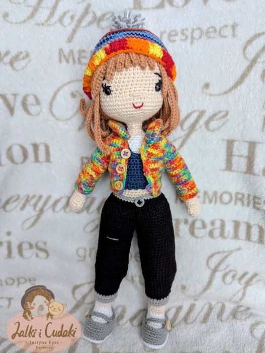 Duża lalka na szydełku, handmade