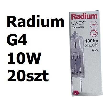 Żarówka Radium biała ciepła G4 10W 12V Made in Germany 20szt