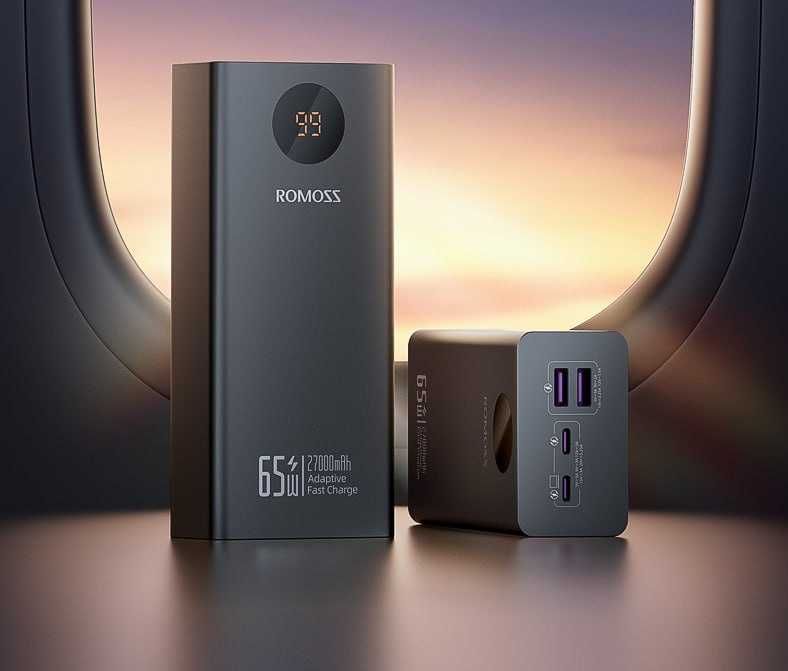 Зовнішній акумулятор Romoss PEA27S Pro 65 W 27000 mAh Black