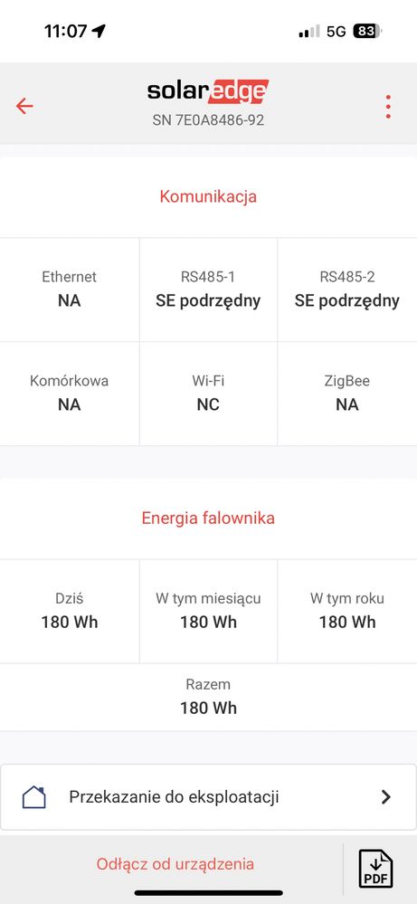 SolarEdge SE5K RW0TEBNN4 JAK NOWY 5KW falownik fotowoltaiczny inwerter