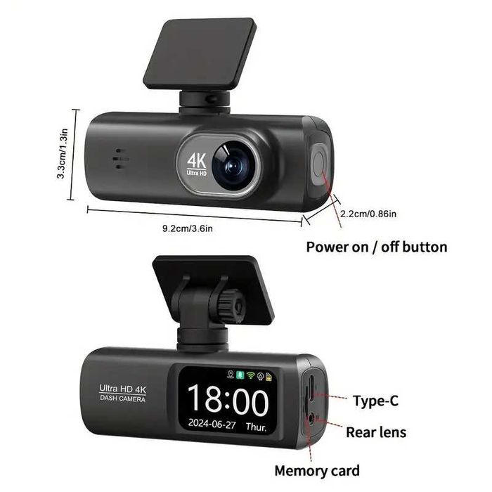 4K Ultra HD відеореєстратор з 128ГБ SD-картою