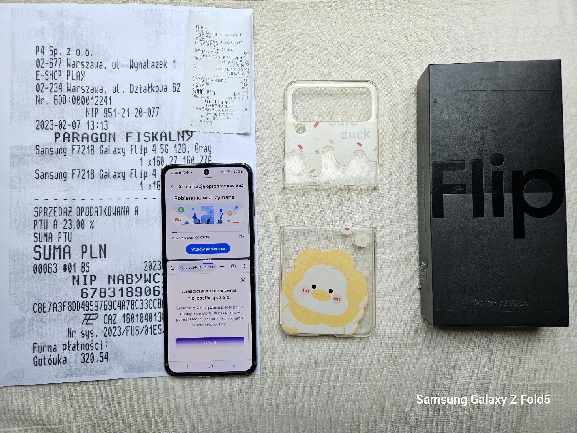 Samsung Galaxy Z Flip 4, Nowe Ekran i Nowe Bateria, super stan