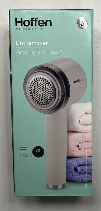 Golarka do ubrań Hoffen bezprzewodowa LED USB-C beżowa