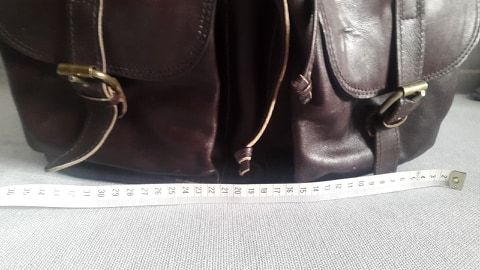 Skórzana torba plecak brązowy/ burgundowy