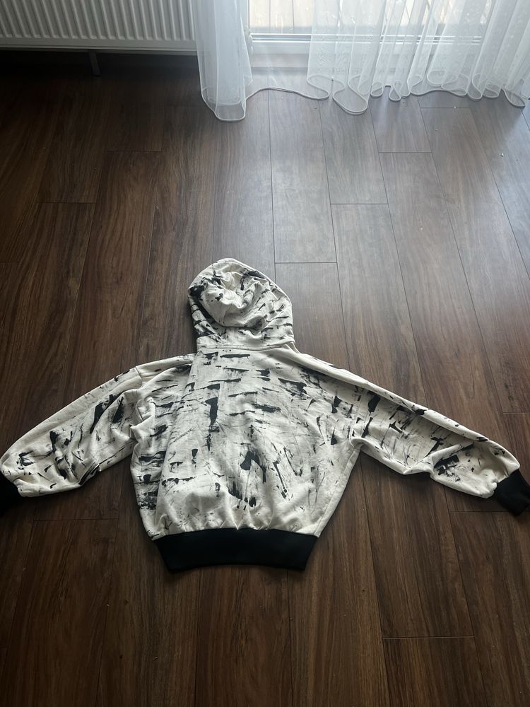 укорочена біла зіп-худі balenciaga vetements y2k rick owens
