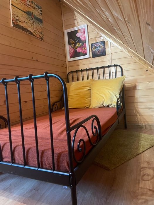 Łóżko czarne + materac