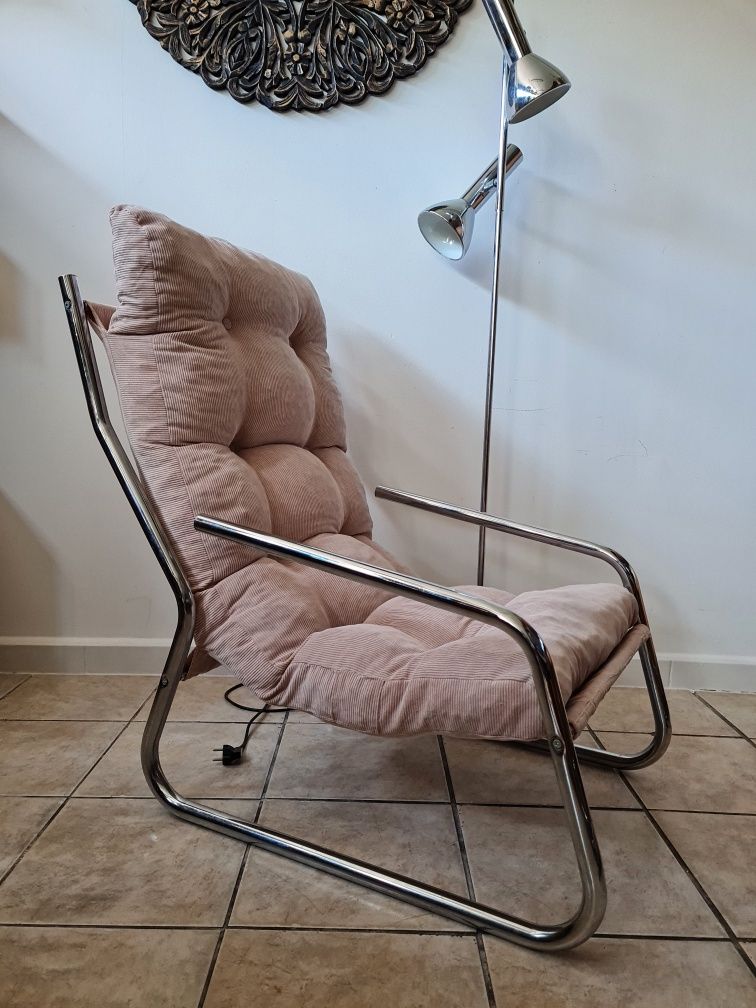 Fotel w stylu Bauhaus, chrom,lata 70,Vintage,Mid-Century Modern