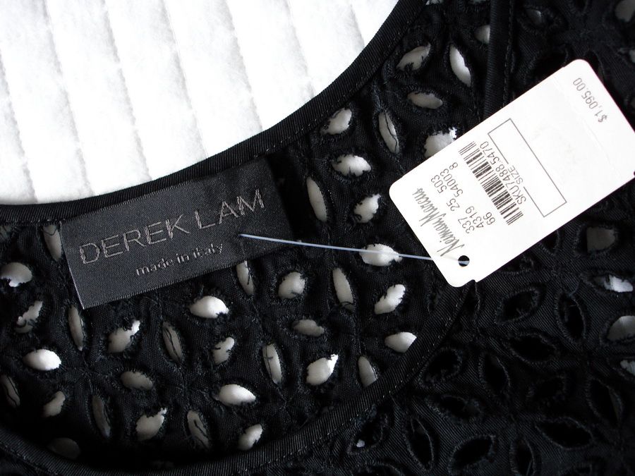 Derek Lam sukienka czarny haft angielski , rozm. 34 , 1095$