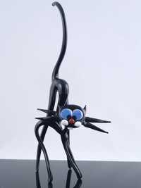 Szklana figurka - Kot wąsek black