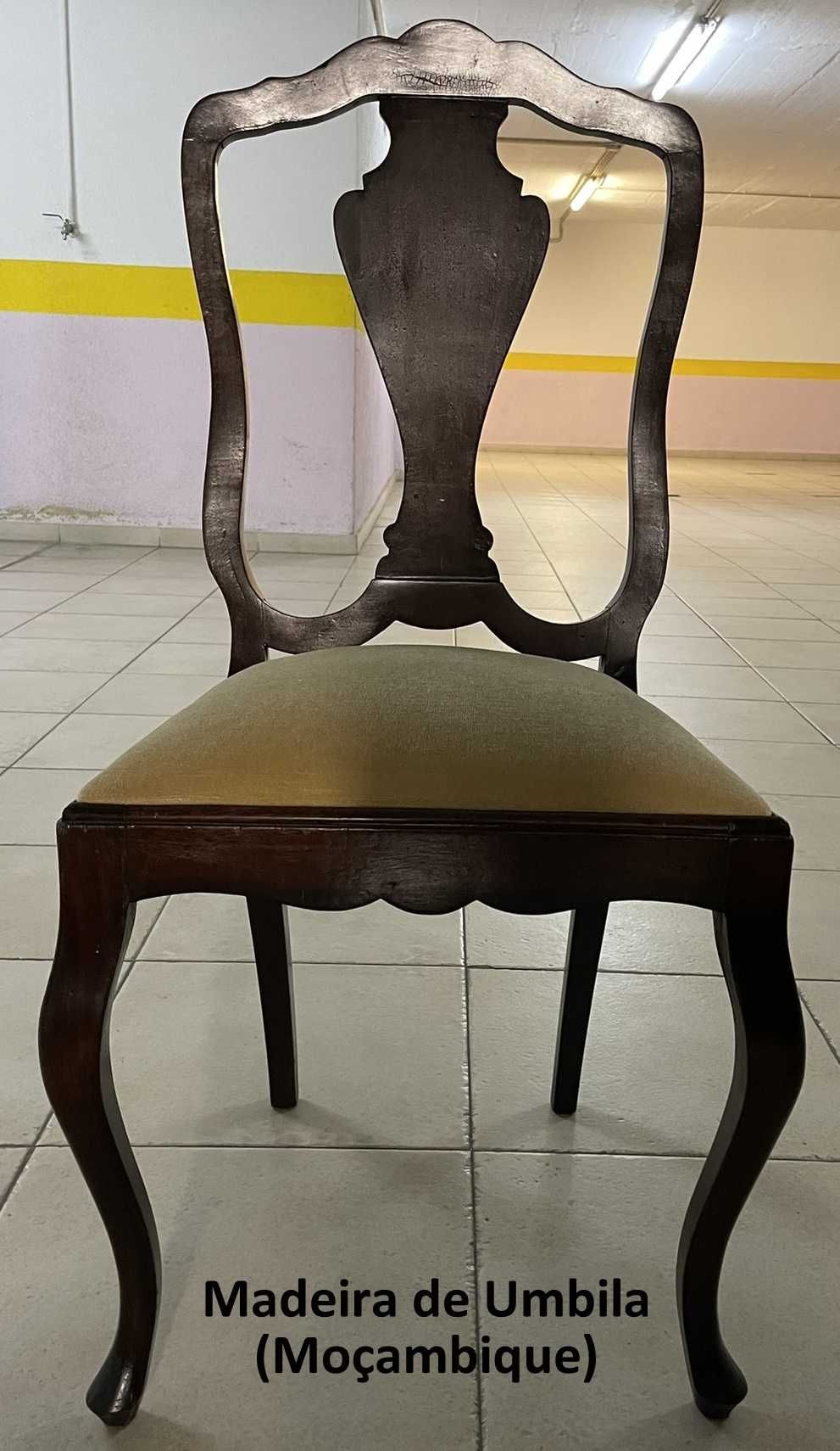 Cadeiras de Sala de Jantar com Madeira de Moçambique