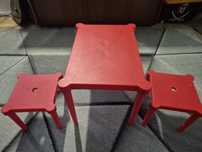 Stolik i 2 taborety dla dzieci IKEA model UTTER