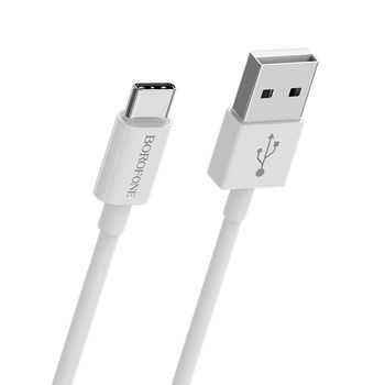 Borofone Kabel BX22 Bloom - USB na Typ C - 3A 1 metr biały