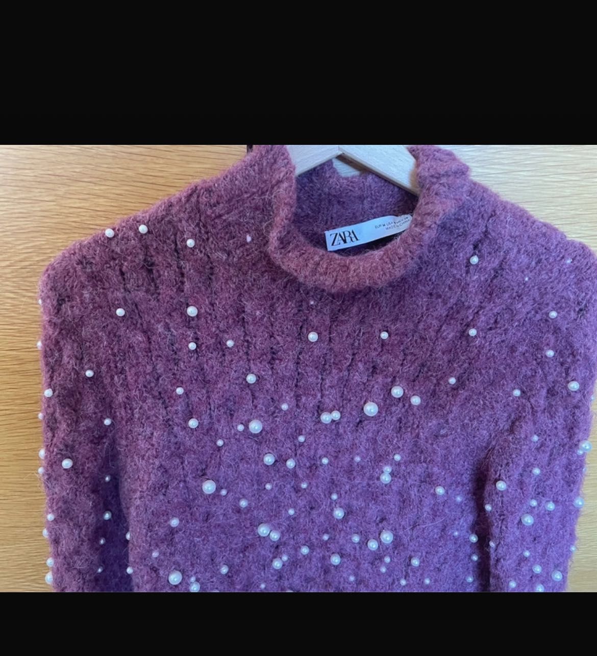 Camisola em lã marca Zara