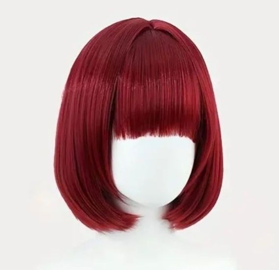 Peruka anime cosplay burgundia