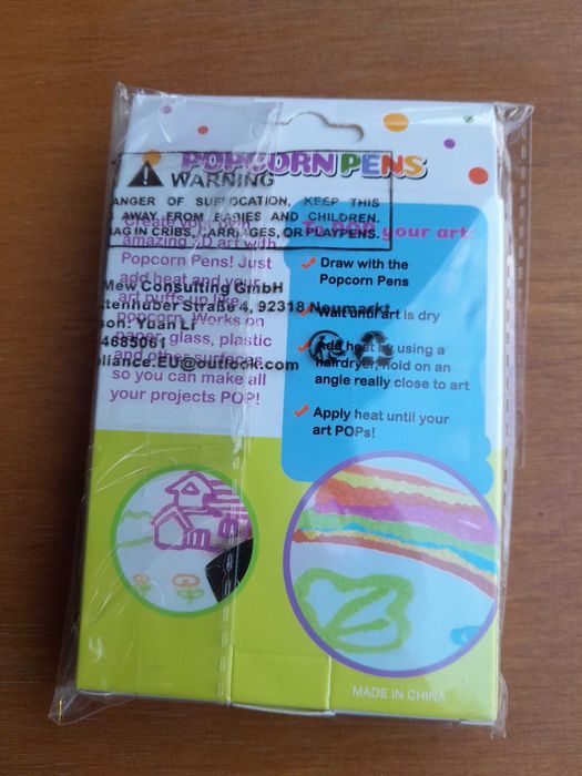 Magic Pen popcorn 3d magiczny długopis 6 sztuk flamastry nowe outlet