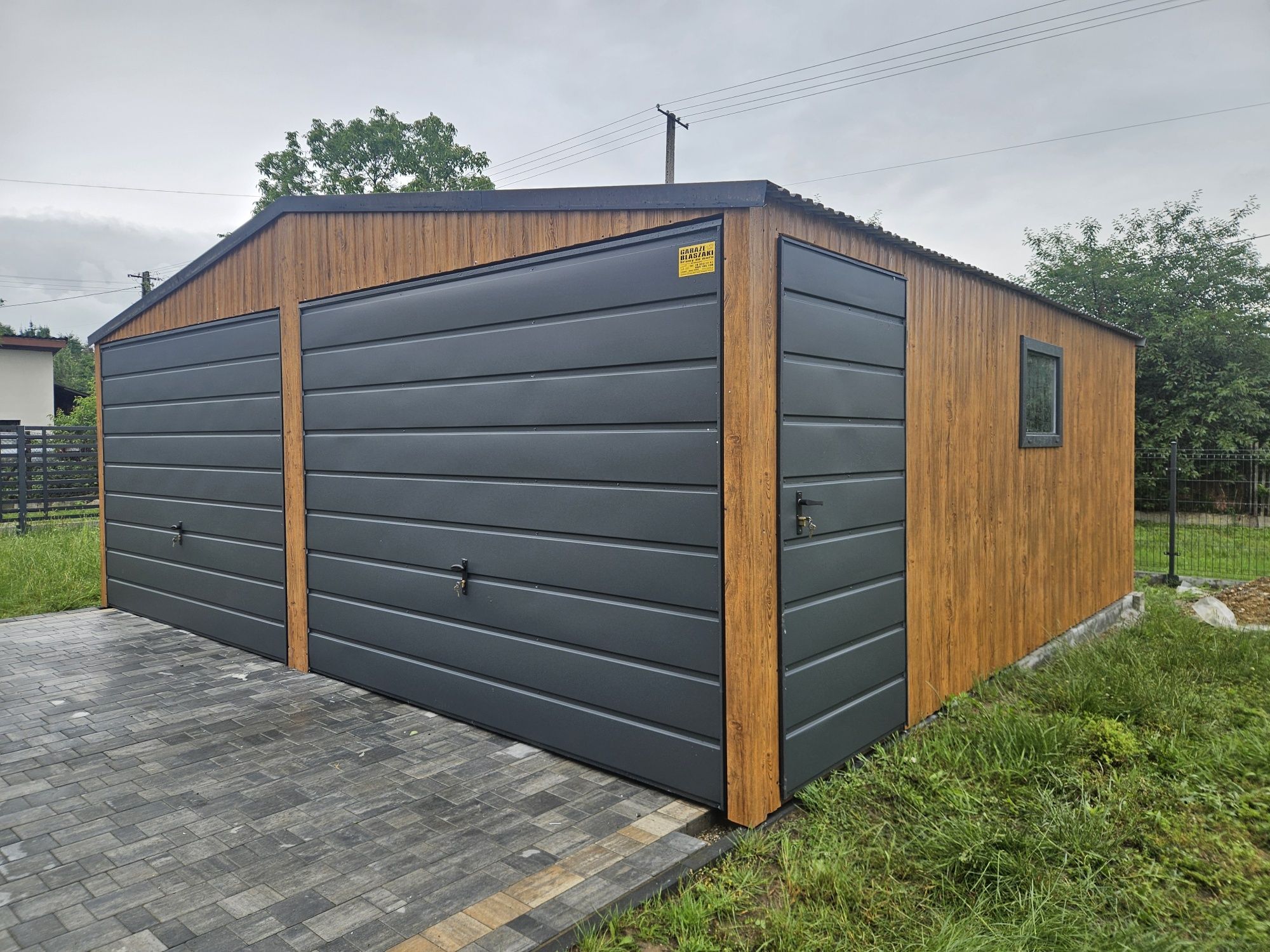 6x5.8 POD Garaż Blaszany Blaszak Garaże Blaszane Blaszaki Drewnopodobn