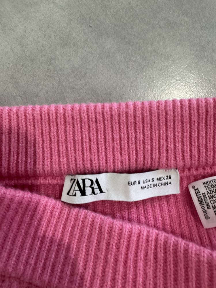 Рожева трикотажна спідниця ZARA | Розмір S