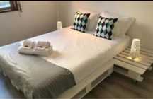 Cama com paletes + colchão